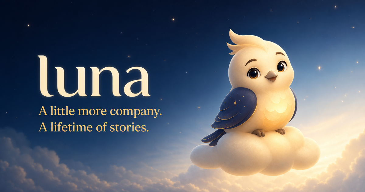 I built Luna so families do not realize too late that they never asked logo